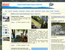 Tablet Screenshot of marburgerkanuclub.de